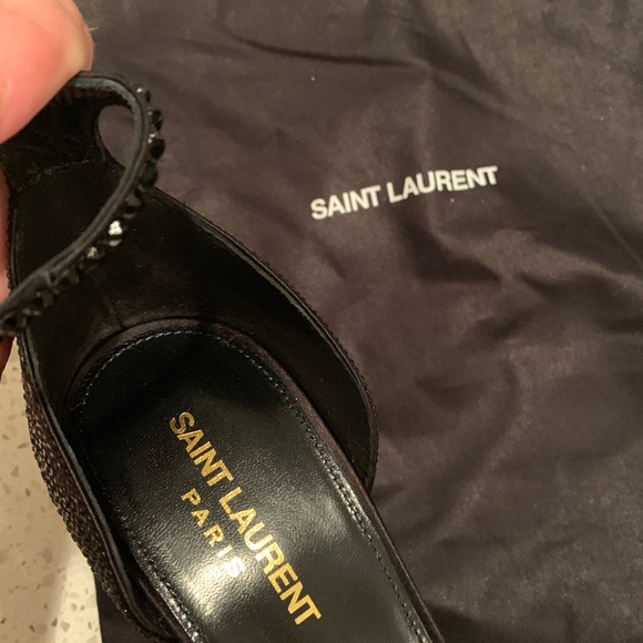 Saint Laurent women’s optimism embellished heel - Picture 5 of 8